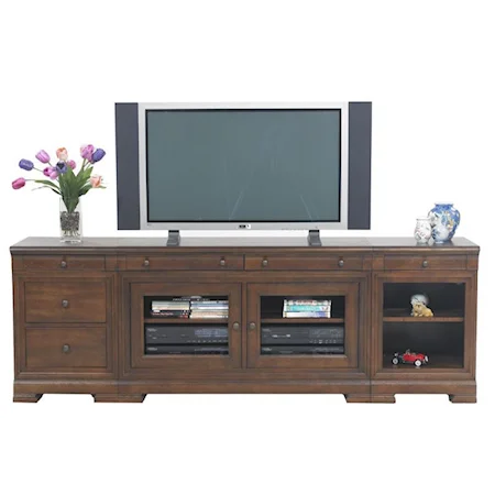 Media Console With Doors, Drawers, and Shelves